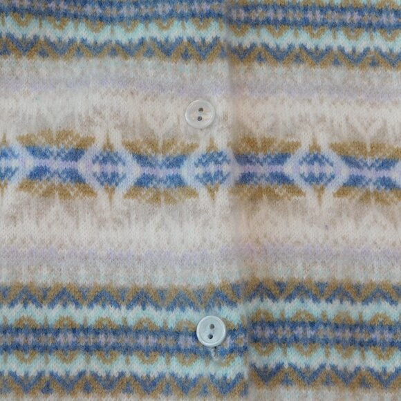 Lands' End Southwestern Print Cashmere Cardigan | Muted Colors | EUC | Large P - Picture 3 of 11